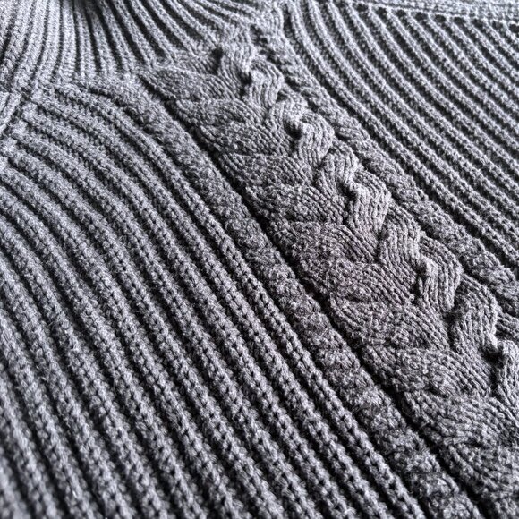 Lululemon Bring The Cozy Chunky Cotton Cable Knit Sweater, Black Turtleneck - Picture 13 of 16